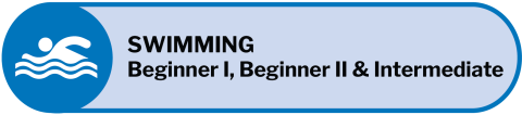 Beginning 1, Beginning 2, Intermediate Swimming 